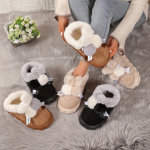 Bottes Fluffy Lila