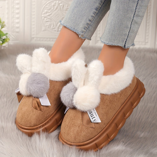 Bottes Fluffy Lila