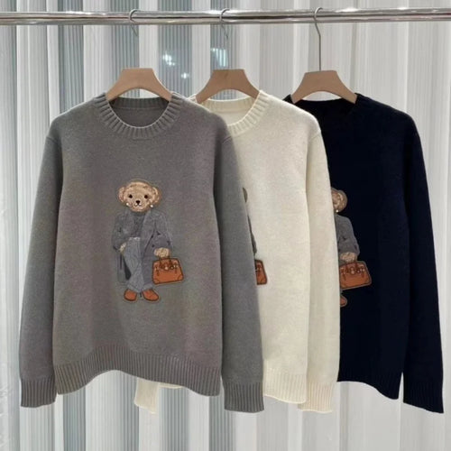 Ava's Spring Cashmere Ralph Bear Knit Pullover