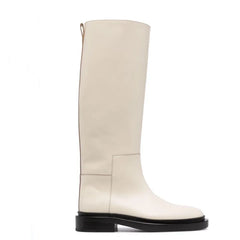 Stylish Warmth  Bella's Genuine Leather Knee-High Heeled Boots