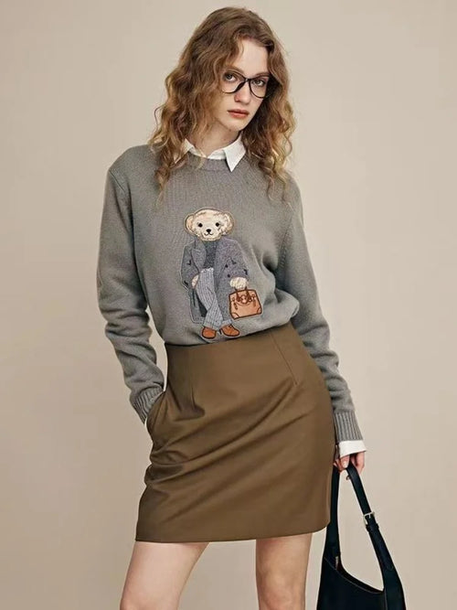 Ava's Spring Cashmere Ralph Bear Knit Pullover