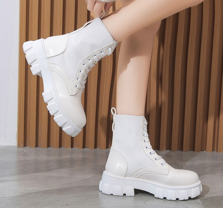 Boot wedges with on sale laces